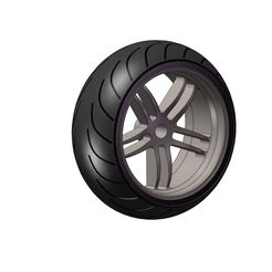 Tire Bike A.JPG STL file MOTORCYCLE REAR WHEEL 190 55 R17・Template to download and 3D print