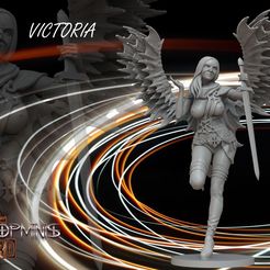 VICTORIA-DESNUDA.jpg STL file WARRIOR LADY OF HELL WAR HAMER TOPLESS・Model to download and 3D print