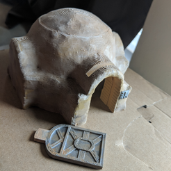 LukesHut1.png Archivo STL gratis Terreno de la Legión de Star Wars - Tatooine Hut・Modelo para descargar y imprimir en 3D