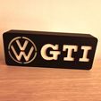 20240425_214056.jpg Easy Print Any Printer VW Golf Polo GTI MK 1 2 3 4 5 6 7 8 Rabbit Volkswagen LED Lightbox Desktop Wall mounted Workshop Garage Light Lamp