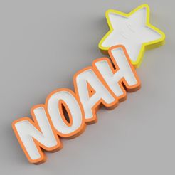 LED_-_NOAH_2022-Feb-18_12-51-19PM-000_CustomizedView13576168529.jpg Archivo 3D NAMELED NOAH (WITH STAR) - LÁMPARA LED CON NOMBRE・Objeto para impresora 3D para descargar, HStudio3D