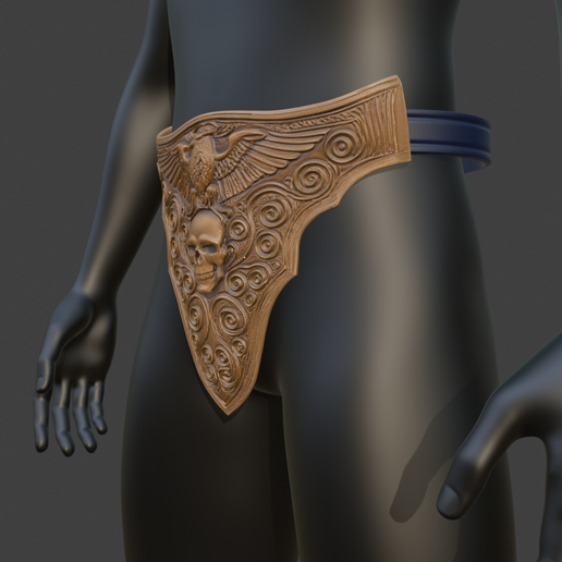 🎭 Barbarian Codpiece・ STL File for 3D printing・Cults