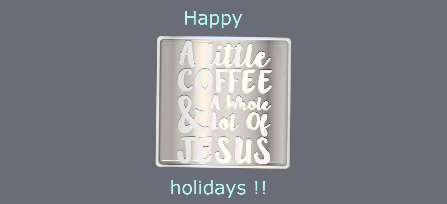 jesus-text-final.png Бесплатный STL файл Coffee with Jesus drinkcoaster・Модель для загрузки и 3D-печати, RaimonLab