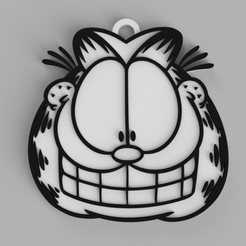 tinker.png STL-Datei Garfield Smiling , Schlüsselanhänger - Ohrring kostenlos・3D-Druck-Modell zum herunterladen