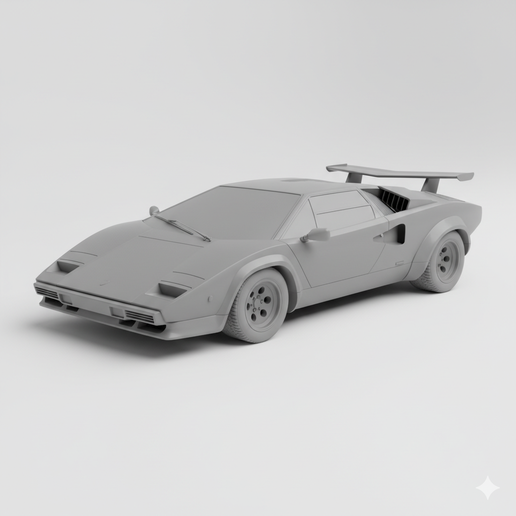 Lamborghini Countach LP400S sports car, drift car, truck, pickup, SUV, vehicle, car STL, vintage car, automobile, garage, car model, classic car, supercar, car, muscle car, hypercar, diorama, race car, car 3D, JDM