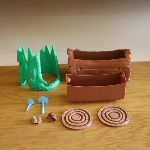 5.png Stylised Moss Tree Log planter