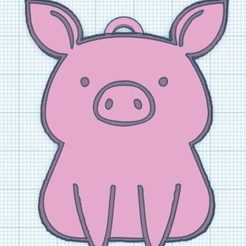 Chanchito2.png STL file Piggy keychain bicolour - Piggy keychain bicolour・Model to download and 3D print, PolacoJNM