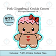 Etsy-Listing-Template-STL.png Pink Gingerbread Cookie Cutter | STL File