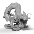 09-01.jpg Archivo STL Dragón de baja poli・Diseño imprimible en 3D para descargar