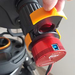 20200604_180947.jpg Free 3D file Celestron f6.3 gearbox adapter / ZWO ASI cameras with filter holder・Design to download and 3D print