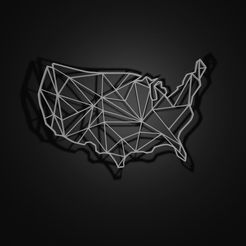 amn.JPG 3MF-Datei United States Geometric art・Modell zum Herunterladen und 3D-Drucken