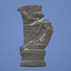 Image-2.jpg STL file Thor Viking Norse mythology Pagan God Idol Totem Statue・3D print model to download