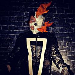 246071340_542381260197322_3908327183514859301_n.jpg Archivo 3D Máscara de Ghost Rider - Casco Marvel Comic Cosplay Halloween・Plan de impresora 3D para descargar