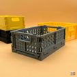 Main-Photo.jpg 3D Printable Stackable Foldable Storage Crate
