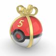 Number-5.jpg Pokeball Christmas Calendar Gift Box 1-24 Pokeballs