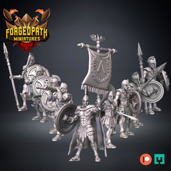 spartans-29.png Fichier 3D Guerriers spartiates - Modulaire・Modèle pour imprimante 3D à télécharger