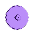 Spur_Gear_54_teeth_Stufe_2_PLA.stl wind-up Bathtub Boat V5 - with benchmark test - Badewannen Boot zum Aufziehen - Funktionsfähig