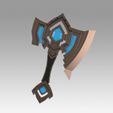 1.jpg World Of Warcraft Shadowlands Axe Bastion Cosplay weapon prop