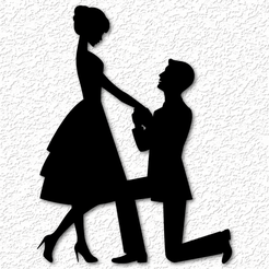 project_20230414_1925163-01.png STL file Couple Love Marrige anniversary wall art Wedding Cake Topper・3D print design to download
