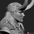 23.jpg LOKI Bust With Helmet - Tom Hiddleston - - Marvel - Avenger 3D print model