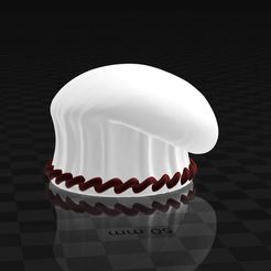 chef-hat.jpg Archivo STL colección de gorros de cocinero・Modelo para descargar y imprimir en 3D