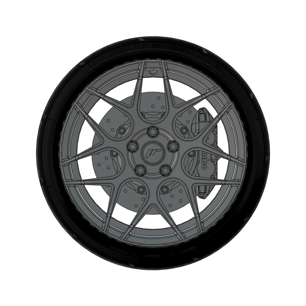 Файл STL JRacing 18 style - Комплект колес для масштабной модели - 18 ...