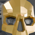 SkullGold_4.png La calavera maciza: Objeto icónico de baja poligonización