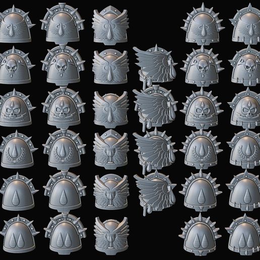 Blood Seraphs Veteran Shoulderpads Set Re-Upload