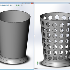 Capture.PNG Free STL file Pencil Pot (2 versions) Pencil Pot.・Template to download and 3D print, airwaner