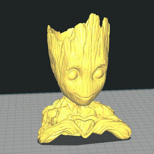 Baby Groot Heart 3D model