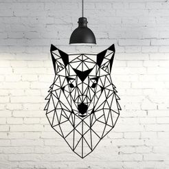 56.Low poly wolf.jpg Archivo STL Wolf VI Wall Sculpture 2D・Modelo de impresión 3D para descargar