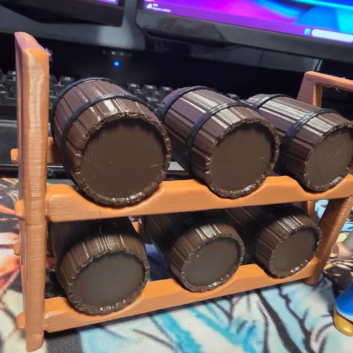 🧸 Medieval Barrel Storage Rack Playmobil・ 3MF File for 3D printing・Cults