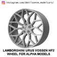01.png Lamborghini Urus HF2 Wheel for Alpha Models 1/24 scale.