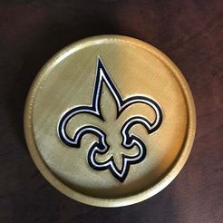 IMG_5852.JPG STL-Datei New Orleans Saints Coaster kostenlos herunterladen • 3D-druckbare Vorlage, danube97