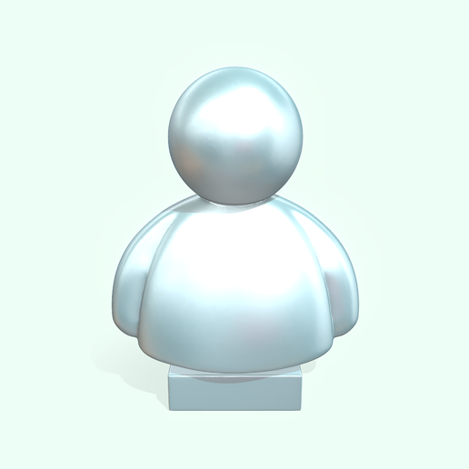 Minimalist Rounded Character Bust