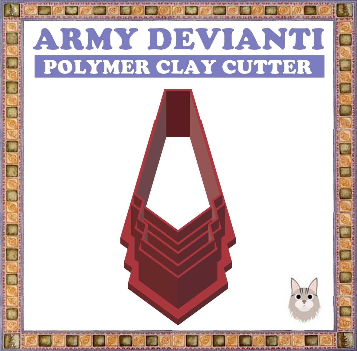 | ARMY DEVIANTI E STL file POLYMER CLAY CUTTER 3 SIZE .CC. ARMY DEVIANTI・3D printer design to download, armydevianti