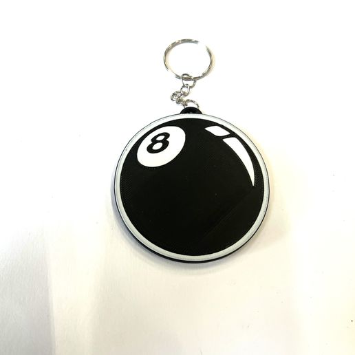 🗝️ 8-Ball Keychain・ 3MF File for 3D printing・Cults