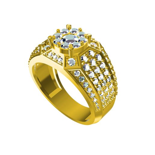 3D CAD File For Gents Ring In STL Format