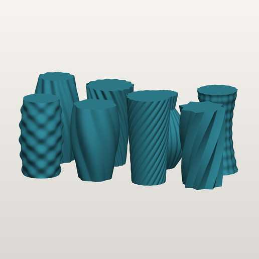 Vase Mode Vase Collection – 8 Designs (Ripple, Petal, Lattice, Spiral)