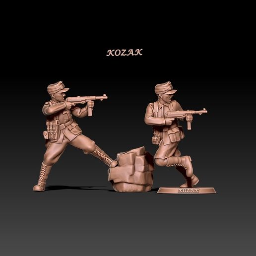 Scène de retraite de l'infanterie allemande du DAK de la Seconde Guerre mondiale, coiffée de casquettes de campagne