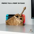 Zelda-Switch-Dock-Gold-Photo-2.jpg Legendary Switch Stand - Print in Place