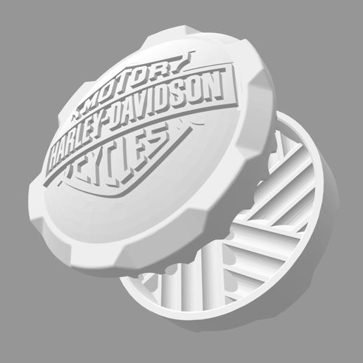 HARLEY DAVIDSON GRINDER 65MM READY TO PRINT 3D model