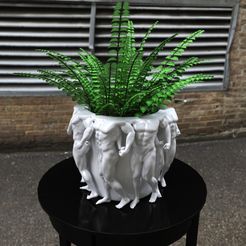 Muscle-pot-plant-hot-body.jpg STL file Muscle pot plant - Human muscle vase・Design to download and 3D print