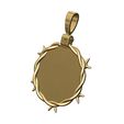 Rolex-crown-Halo-Barb-wire-round-pendant-04.jpg Couronne de montre pendentif rond avec bague Modèle d'impression 3D