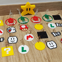 2.png STL file SUPER MARIO THEME CHRISTMAS TREE ORNAMENTS PACK・3D printable model to download, Marta_3d__