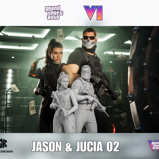 GTA 6 Jason & Lucia 3d printable model