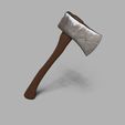 7.jpg 1/12 Scale Miniature Axe and Log STL Set for Dollhouses and Miniature Projects (commercial license)