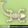 R02.jpg Articulated lizard armadillo 001 | For 3D printing STL