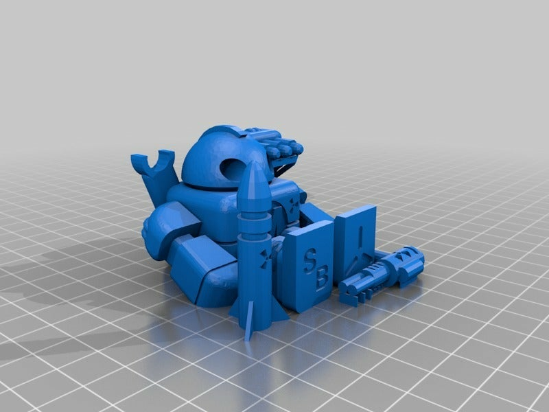 Download free STL file Makerbot Robot weaponized & wider joints • 3D