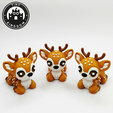 Flexi-Tiny-Deer,-P5.png Flexi Tiny Deer, Gelenkige Zappelfigur, inklusive Schlüsselanhänger, inklusive 3mf